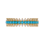 Book Now Solid Gold Diamond and Gemstone Ring